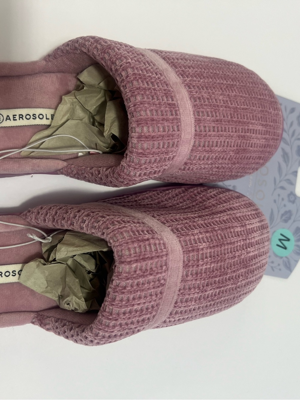 AEROSOLES Women's Dusty Pink Waffle-Knit Slip-On Slippers